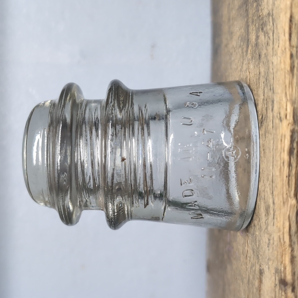 Vintage Clear Glass Whitehall Tatum No. 9 Insulator